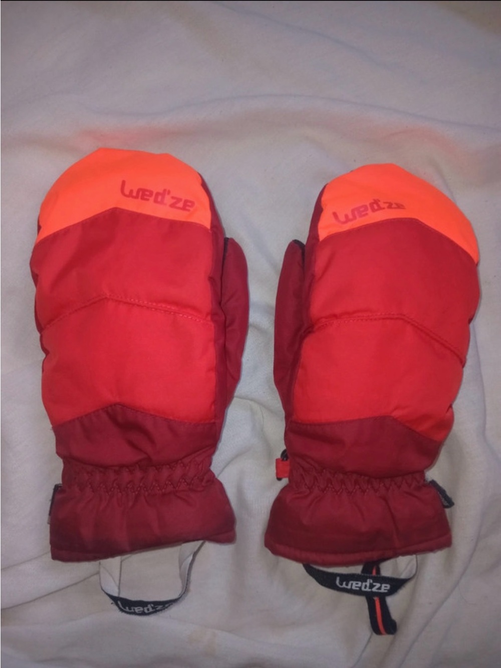 Kids Red and Orange Winter gloves